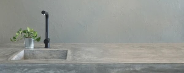 Kitchen concrete countertop