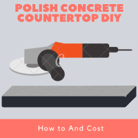 Polish concrete countertop DIY