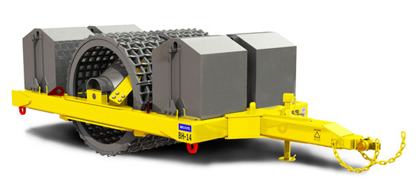 Grid road roller compactor