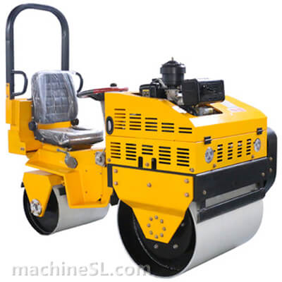 Small Micro Machine Yellow/White Pavement Roller 