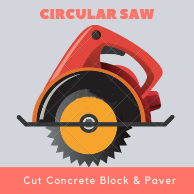 circular saw cut concrete block paver