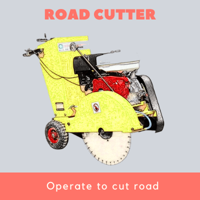 how to operate a road cutter