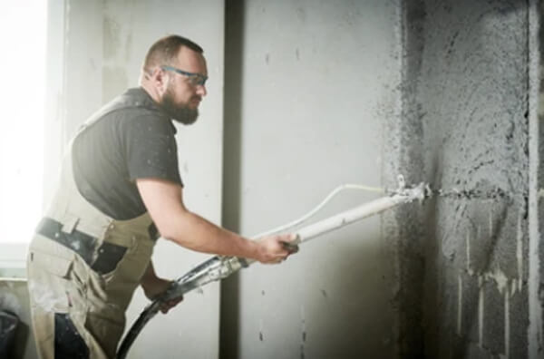 How long does it take to spray plaster