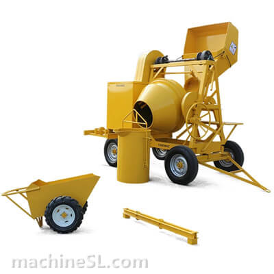 concrete mixer with lift