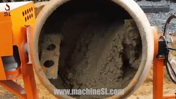 How to mix concrete in a mixer