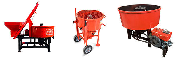 Types of concrete pan mixers