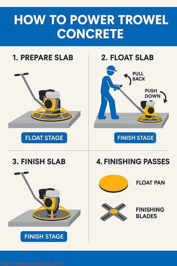 How to Use a Power Trowel on Concrete