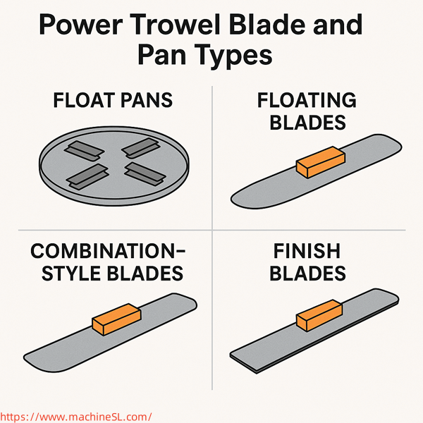 Power Trowel Blade and Pan Types