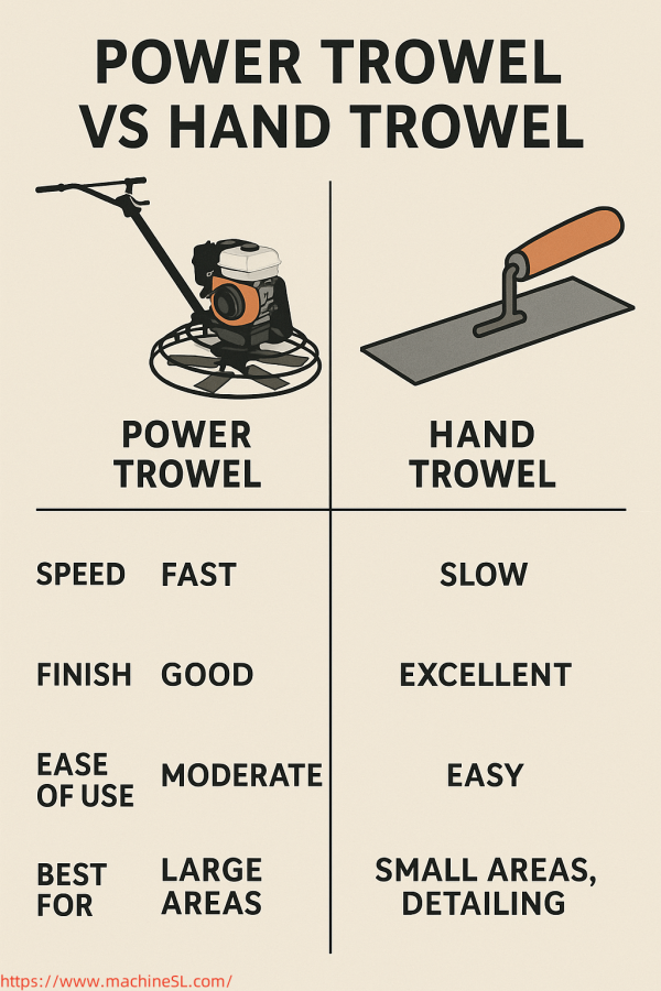 Power Trowel vs Hand Trowel
