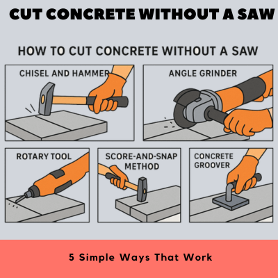 Cut Concrete Without a Saw – 5 Simple Ways That Work