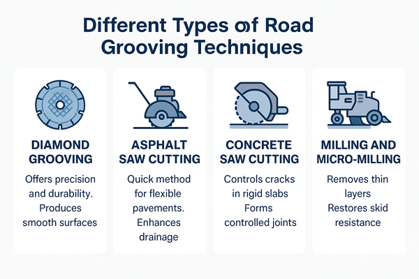 Different Types of Road Grooving Techniques