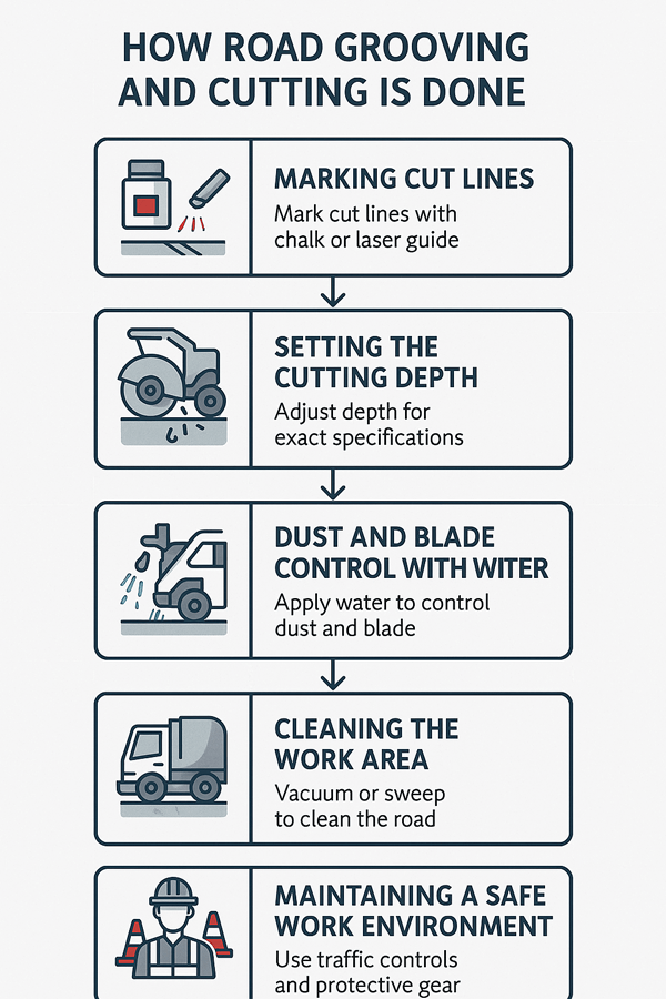 How Road Grooving and Cutting Is Done
