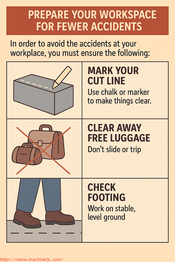 Prepare your workspace for fewer accidents