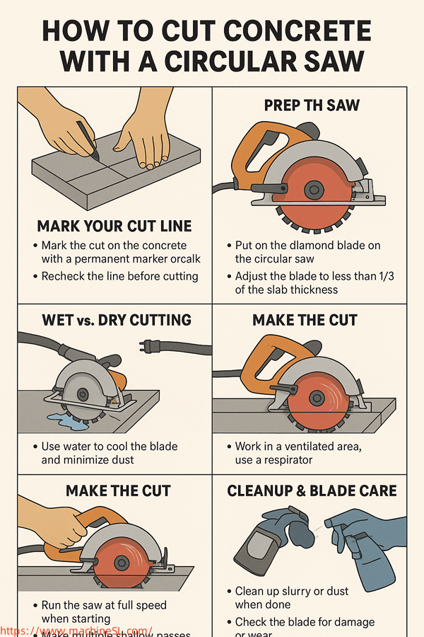 Step-By-Step How to Cut Concrete with a Circular Saw