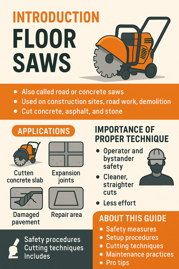 floor saw is also called a road saw or a concrete saw