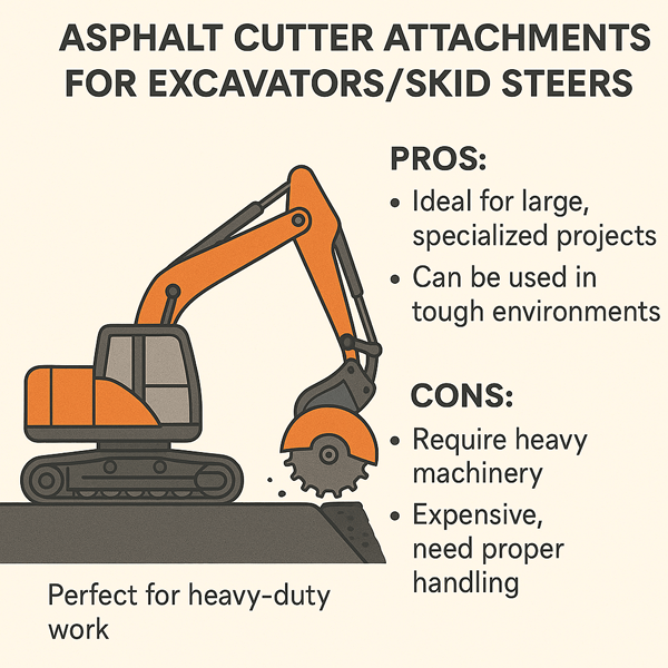 Asphalt Cutter Attachments for Excavators Skid Steers
