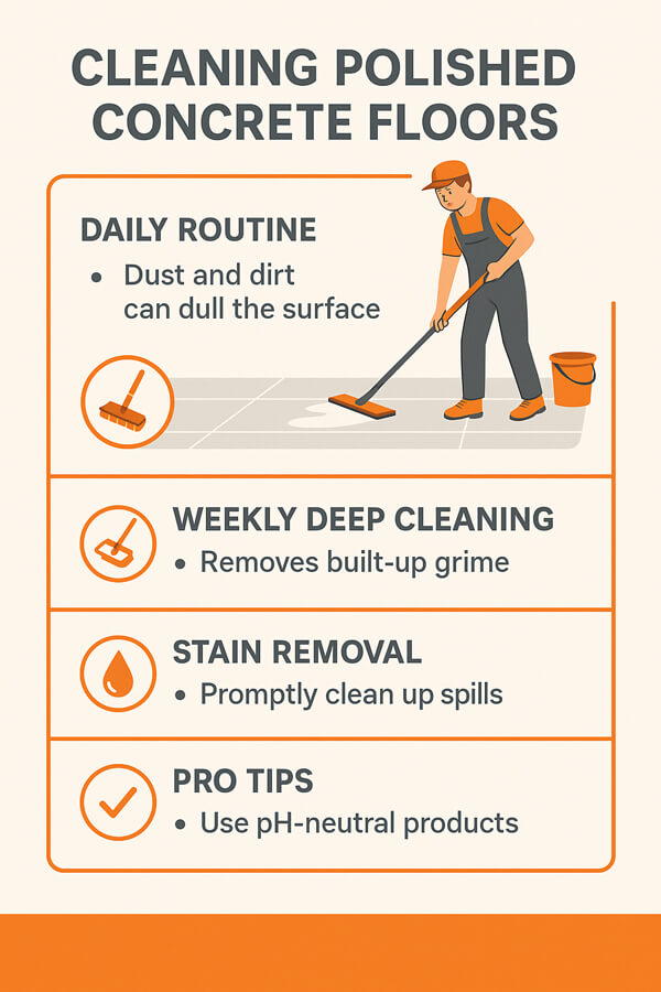 Clean Polished Concrete Floors