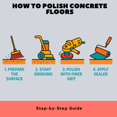 How to Polish Concrete Floors Step-by-Step Guide