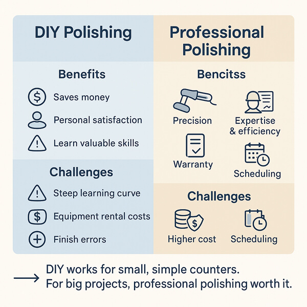 Pros & Cons of DIY vs Professional Polishing