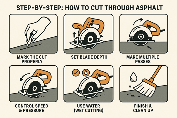 Step-by-Step How to Cut Through Asphalt