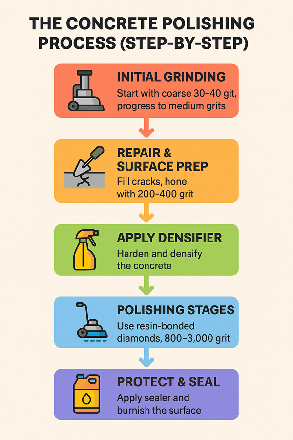 The Concrete Polishing Process (Step-by-Step)