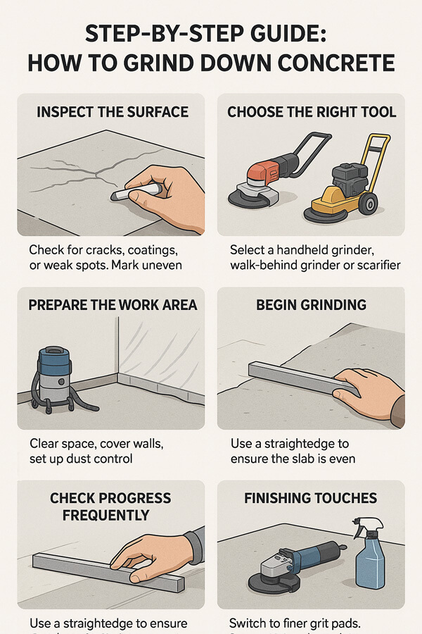 Step-by-Step Guide How to Grind Down Concrete
